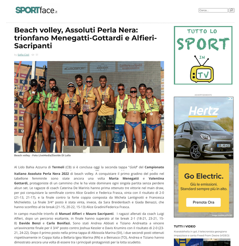 Sport Face: Campionato Italiano Beach Volley 2022