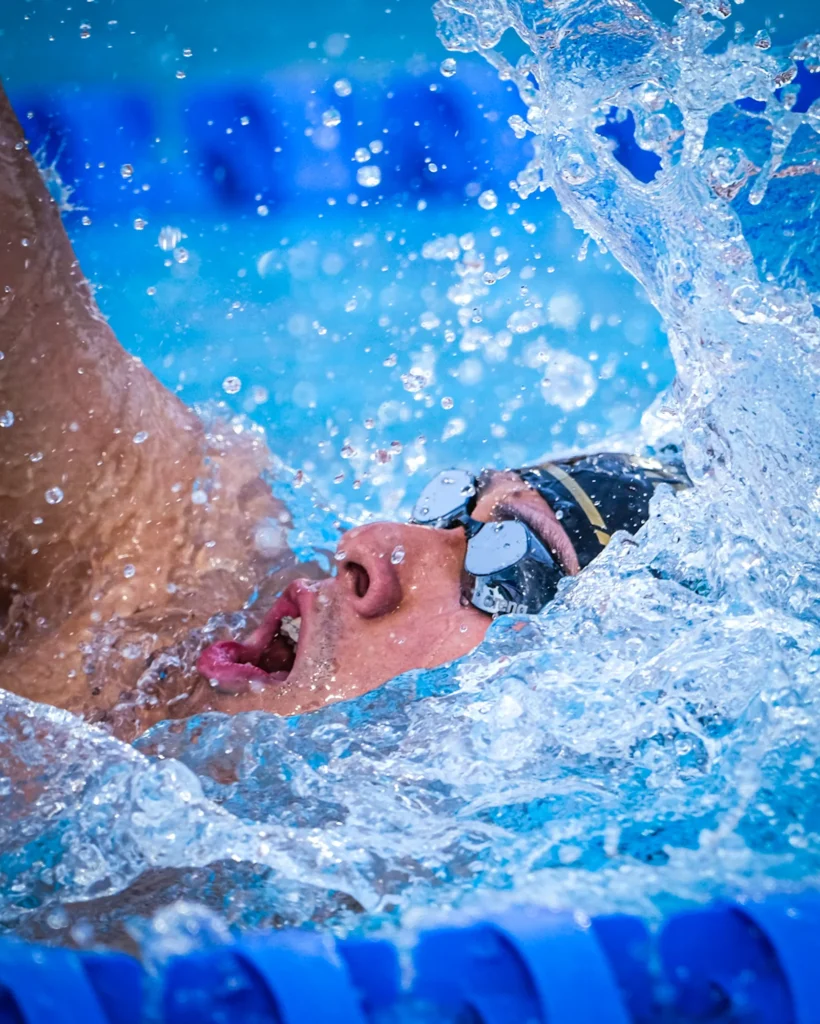 Tomoru Honda (JPN) durante la finale A dei 200 metri misti maschili al 61° Trofeo Internazionale di Nuoto Settecolli, Roma.