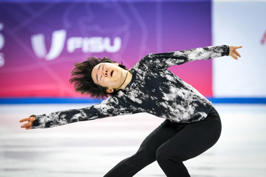 Yuma Kagiyama (JPN) durante il Gala di esibizione di pattinaggio di figura ai FISU Games 2025 di Torino, Italia.