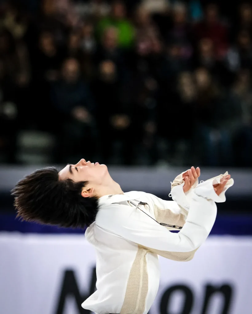 Junhwan Cha (KOR) durante il Gala di esibizione di pattinaggio di figura ai FISU Games 2025 di Torino, Italia.