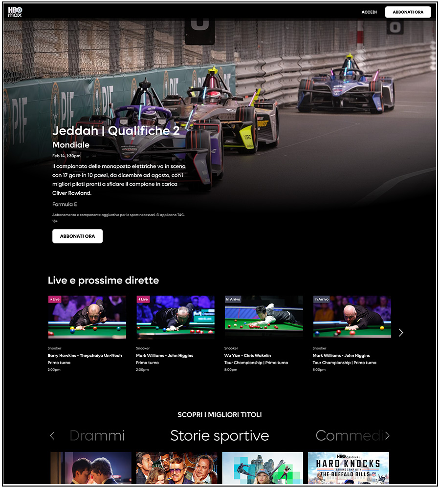 HBO Max - Jeddah Formula E - Foto Davide Di Lalla
